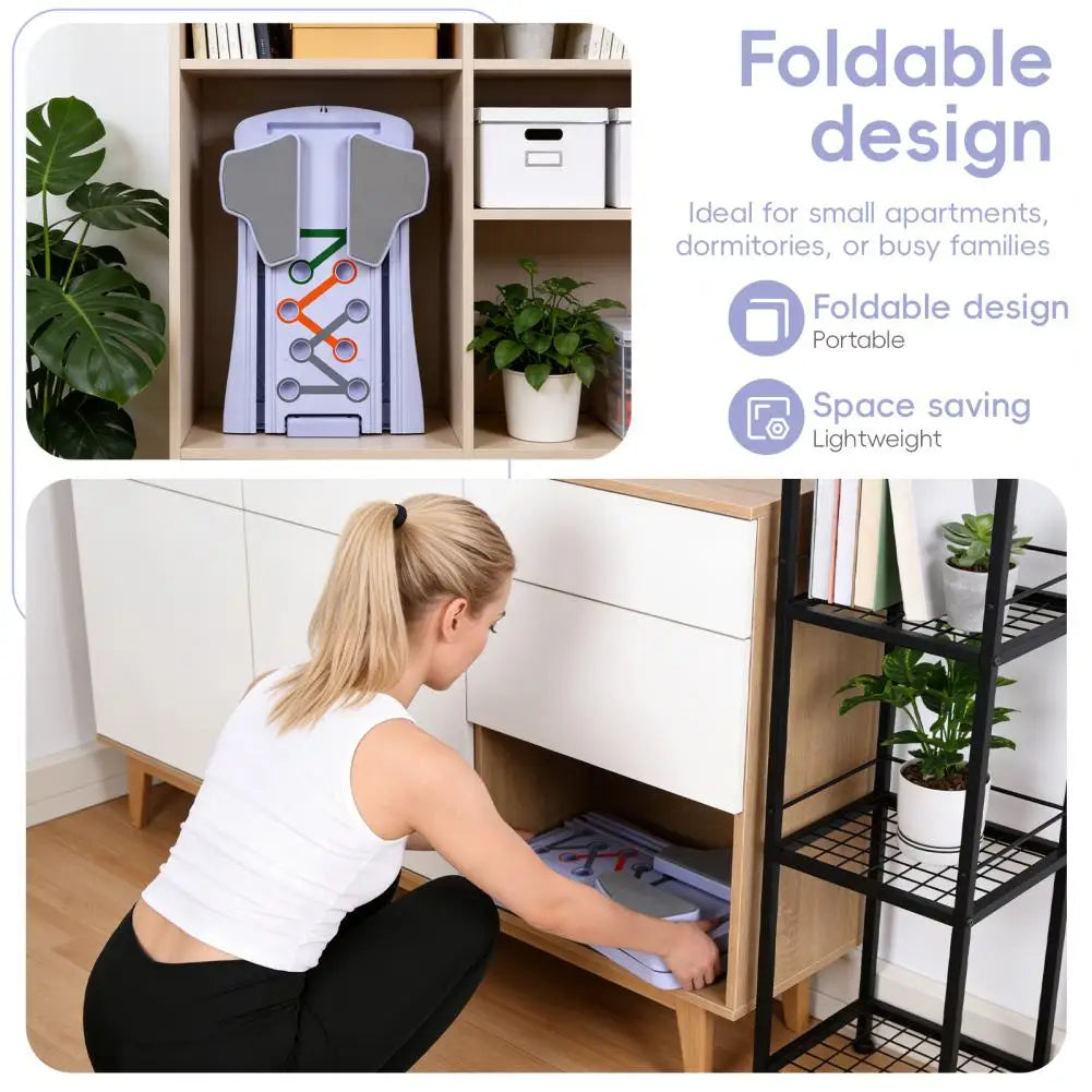 Folding Pilates Board, Multifunctional Abdominal Board for Home Workout